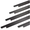 SO-TECH® Möbelgriff Griffleiste BLANKETT, schwarz gebürstet (1-St), Länge 295 mm, wird an die Frontinnenseite verschraubt schwarz 29.5 cm x 1.8 cm