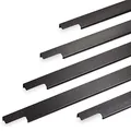 Möbelgriff BLANKETT 295 mm schwarz gebürstet Profilgriff für rückseitige Verschraubung Schubladengriff Griff-Profilleiste von SO-TECH®