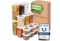 Viwares Vorratsdose Viwares Vorratsdosen-Set Mix Weiß SERIE FOLY 18er, Plastik