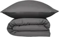 Schiesser Bettwäsche "Ella seidenmattes Premiumbettwäscheset aus feinstem Baumwollsatin", grau (dunkelgrau), B/L: 135cm x 200cm, 1 Stk., 1 Stk., Satin, B/L: 80cm x 80cm, 2 Stk.