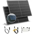 Solakon Balkonkraftwerk 900W Solaranlage mit Wandhalterung Steckerfertig Komplettset Photovoltaik 800W Kabellänge 5m
