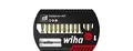 Wiha Bit Set FlipSelector HOT 25 mm mit Torsionszone Schlitz, Phillips, Pozidriv 13-tlg. 1/4" (39031), Bithalter, Set, Öffnen per Knopfdruck, schneller Bitwechsel, passt in die Hosentasche