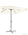 Ondis24 Marktschirm 3x2 Meter Sonnenschirm rechteckig mit Volant, Knick-Gelenk, Kurbel, Gestell aus Stahl, UV 50 (Beige)