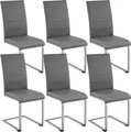 tectake® Set Schwingstuhl Bettina gepolstert mit Kunstlederbezug 41 x 52 x 99 cm