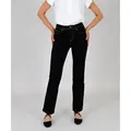 ESRA Straight-Jeans Damen Jeans Geradeschnitt Stretch Jeans Damen Regular Fit G4 Sale schwarze Jeans Damen Straight Hose High Waist Jeans Regular schwarz schwarz 36