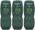 lavera Deo Roll-On MEN Sensitiv Deoroller 48 Stunden Schutz 0% Aluminium 3x 50ml