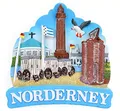 Norderney Magnet Leuchtturm Nordsee Poly Glanzlack Souvenir Germany