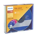 Philips CD-RW Rohlinge High-Speed (700 MB / 80 Minuten, 4-12x Speed, 5 Stück Colored Slim Case, rewritable / überschreibbar)
