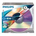 PHILIPS 5x CDRW 700MB 4-12x color Rohlinge Slim Jewel Case high