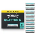 Wilkinson Sword Quattro Titanium Sensitive Rasierklingen für Herren Rasierer, 8 St