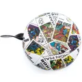 Disney 2-Klang Fahrradklingel Marvel RETRO Look "Superhelden Stamps", XXL Ø80mm