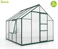SET Vitavia Gewächshaus Meridian 1 6700 2,5x2,5 4mm HKP smaragd + Fundamentsr...