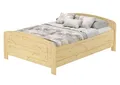 ERST-HOLZ Massivholzbett Holzbett 140 x 200 cm Seniorenbett Doppelbett Kiefer Massiv, Kiefer farblos lackiert