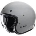 HJC Motorrad Helm V31 Solid Gr. M Retro Jethelm mit Sonnenblende grau