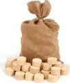 Floranica Holzbriketts 100% Gepresste Hartholzbriketts 12,5 kg Rundholzbriketts für Kamin Brikett Holz Hohe Brennwert Raucharm