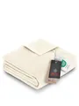 Ibena Porto xl Decke 180x220 cm – Baumwollmischung weich, warm & waschbar, Tagesdecke weiß einfarbig