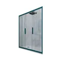 PORTA DOCCIA SCORREVOLE IN PVC KLARGLAS GRÜN PROFIL 140 CM MOD. GLAM