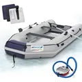ArtSport Schlauchboot 3,80 m für 6 Personen mit 2 Sitzbänke & Aluboden – Paddelboot mit Paddel, Pumpe, Tasche & Reparaturset – Angelboot aufb...