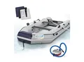 ArtSport Schlauchboot 3,80 m mit 2 Sitzbänke, Aluboden, Paddel, Pumpe, Tasche & Reparaturset
