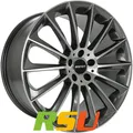 4x GMP Stellar anthracite polished 8x19" ET35 LK5 112 ML 66.6 Alufelgen 19 Zoll