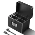 NEEWER 2 in 1 Vierkanal USB Ladegerät für NP-FZ100 & LP-E6, 40W Schnellladung, Kunststoff Backup Netzteil Kompatibel mit Sony A6700 A7III FX3 FX30 A7IV Canon EOS R5 II, NW-ZP4