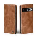 LBH Handyhülle für Google Pixel 7 Pro in Hellbraun mit Karten- und Geldfach Smartphone Hülle mit Standfunktion Flip Case Schutzhülle Magnetverschluss Vintage