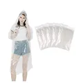 LEBEXY Regenponcho Regencape Einmal Einweg, Transparent, 5er Pack