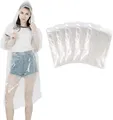 Regenponcho Regencape Einmal Einweg, Transparent, 5er Pack