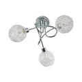 Lindby Deckenleuchte Ticino, Ø 40 cm, chrom, Glas, Metall
