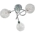 Lindby Deckenlampe Ticino 9620780 Modern in Chrom aus Metall 3-flammig G9 Flurleuchte