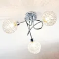 Lindby Deckenlampe 'Ticino' (Modern) in Chrom aus Metall (3 flammig, G9) - Decke