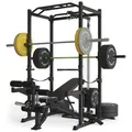 ATLETICA Power Rack R5-Combat, Squat Rack mit Vollausstattung schwarz 118 cm x 168 cm x 213 cm