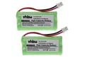 vhbw Akku passend für Siemens Gigaset A140, A140 TRIO, A12, A140 weiß, A140 Akku Akku NiMH 800 mAh (2,4 V, 2 St), Leistungsfähige Austausch-Akkus für Telefon, Festnetz oder schnurloses