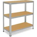 shelfplaza HOME 115x120x30 cm Schwerlastregal in verzinkt mit 3 Böden und 175 kg Traglast pro Boden