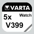 5x V399 Uhren-Batterie Knopfzelle SR57 SR927 AG7 VARTA Neu Silberoxid