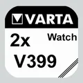 2x V399 Uhren-Batterie Knopfzelle SR57 SR927 AG7 VARTA Neu Silberoxid