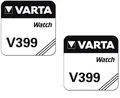 2x VARTA V399 Uhren-Batterie Knopfzelle SR57 SR927 AG7 Uhrenbatterie/Silberoxid