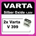 2x V399 Uhren-Batterie Knopfzelle SR57 SR927 AG7 VARTA Neu