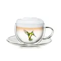 Creano Thermo-Tasse "Hummi" doppelwandige Tasse mit Untersetzer,250 ml, grün