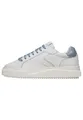 VOILE BLANCHE Sneakers aus Leder, Weiß-Hellblau 40