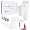 VisorTech GSM-Alarmanlage mit Funk-/Handy-Anbindung, 14-teiliges Starter-Set