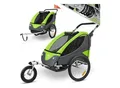 KESSER® Kinderanhänger Fahrradanhänger 360° Drehbar mit Federung 2in1 Joggerfunktion Kinderfahrradanhänger + 5-Punkt Gurt Jogger Fahrrad Anhänger für 1 bis 2 Kinder max. 40kg