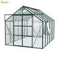 Vitavia Gewächshaus Jupiter 9900 BxTxH 257x383x248cm ESG Glas 9,9m² Alu smaragd