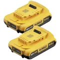 DEWALT Akku-Starterkit-Set DCB183D2-XJ 18 Volt / 2 Stück 2Ah Akkus