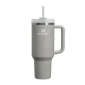Stanley 1913 Quencher H2.0 Flowstate Trinkflasche Mit Strohhalm 1.2L - Thermobecher Kühlt 11 Stunden - 48 Stunden Eisgekühlt - Spülmaschinenfest - Thermosflasche BPA Frei - Edelstahl Trinkbecher - Ash