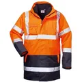Safestyle Funktionsparka Warnschutzparka Parka Jacke Warnschutz wind- und wasserdicht, atmungsaktiv - Norm: EN ISO 20471, Klasse 3 orange 2XL