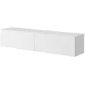 Selsey Tv-Hängeboard, Weiß, Holzwerkstoff, 140x28.5x31.6 cm, Wohnzimmer, Wohnwände, Lowboards, Lowboards stehend