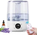 Luftbefeuchter Auto Quiet Mode für Baby, 4L Ultraschall Cool Mist Luftbefeuchter 4 l Wassertank, Aroma-Diffusor, dauert bis zu 30H, Auto-Timer Off, BPA frei