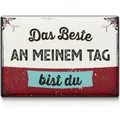 LANOLU Kühlschrankmagnete lustig- Das Beste bist du - lustige Magnete mit Sprüchen und witzigen Motiven 8x5,5cm
