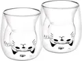 GRÄWE Doppelwandige-Thermogläser, 190ml, 2er Set, Motiv Katze